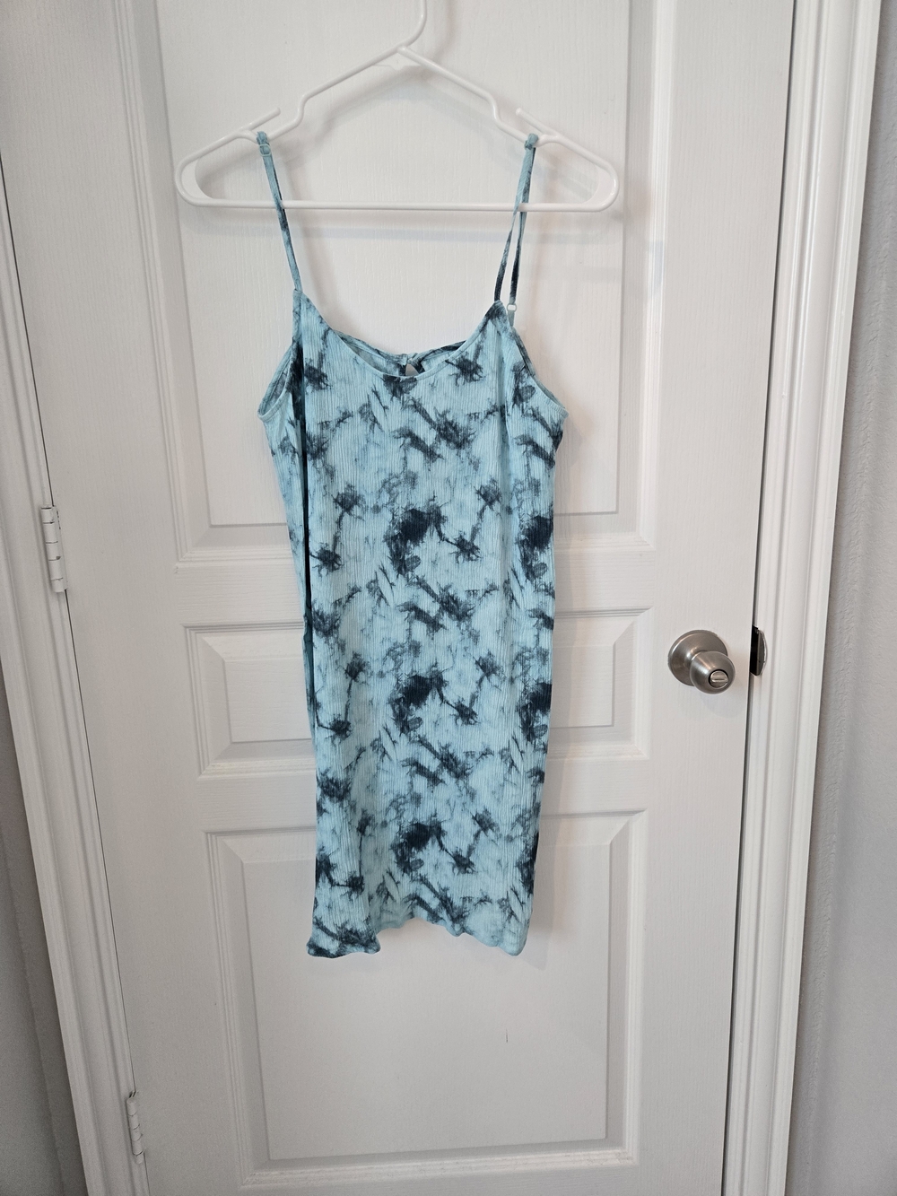 PINK Victoria's Secret Teal Blue Tie-Dye Cami Dress